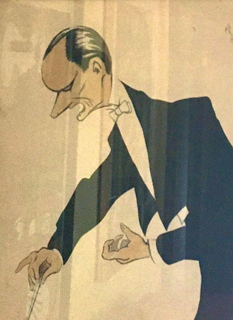 Zeichnung Dirigent Yewgeniy Mrawiinskiy 2 auf Papier mit Tusche, 1955 Zeichnung Dirigent Yewgeniy Mrawiinskiy 2 auf Papier mit Tusche, 1955